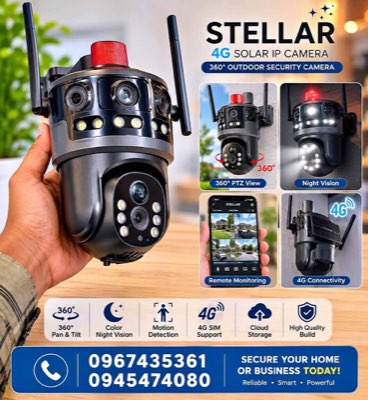 ☀️📹 Stellar 4G ሶላር ዋየርሌስ የደህንነት ካሜራ – 8K + እስከ 120 ቀን ባትሪ🔋 WiFi እና ውስብስብ ሽቦ ሳያስፈልግ ኃይለኛ የውጭ ? listed in Wereda 18, Addis Ababa